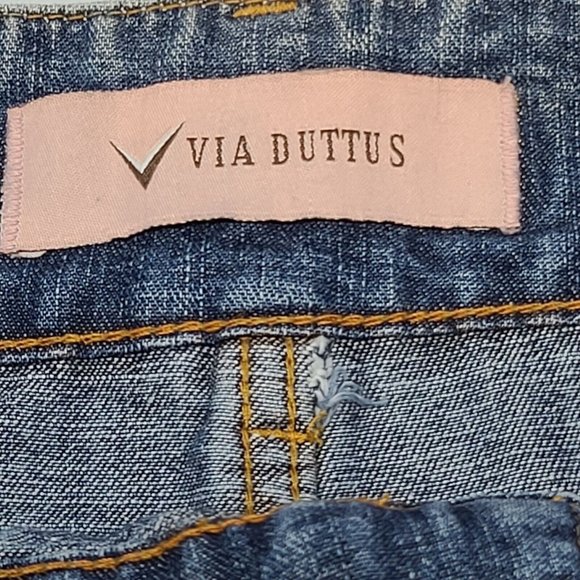 VIA DUTTUS 11.5" Brazilian Denim Blue Jean Skirt Womens Size 0 NWT - Picture 4 of 11